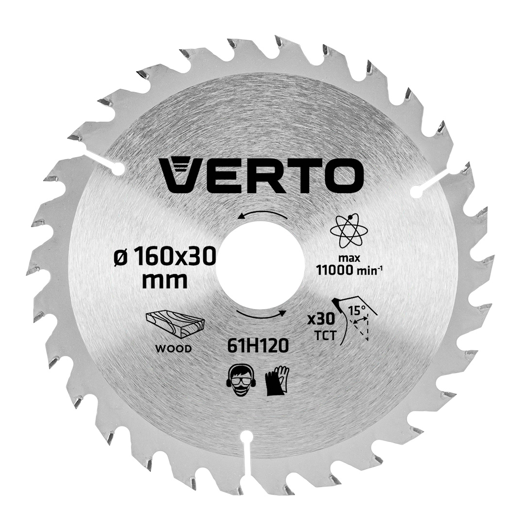 TOP-61H120--Tarcza do pilarki, widiowa, 160 x 30 mm, 30 zębów,  grubość tarczy 1.4 mm, grubość zęba 2.2 mm, redukcje: 30 x 16 mm, 30 x 20 mm, 30 x 25.4 mm