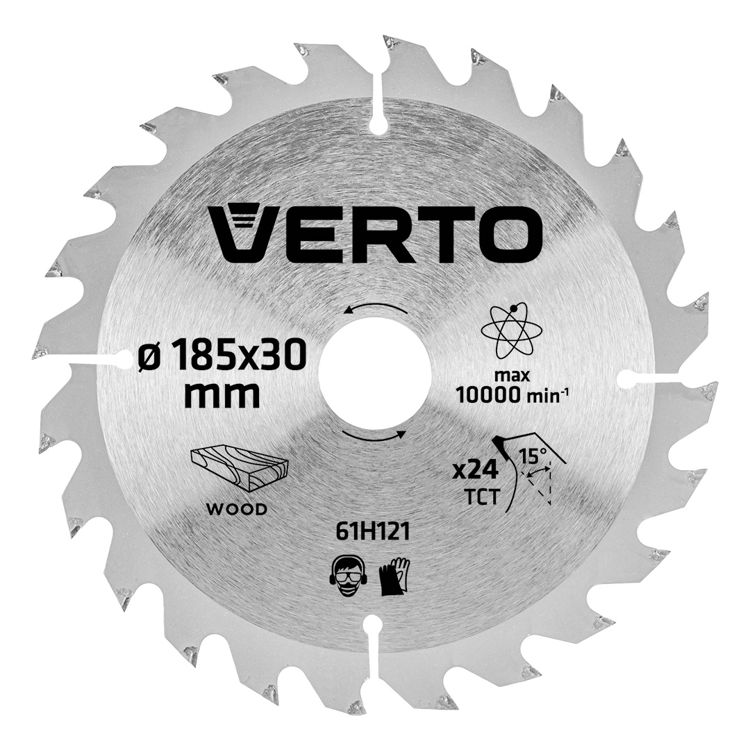 TOP-61H121--Tarcza do pilarki, widiowa, 185 x 30 mm, 24 zęby,  grubość tarczy 1.5 mm, grubość zęba 2.3 mm, redukcje: 30 x 16 mm, 30 x 20 mm, 30 x 25.4 mm