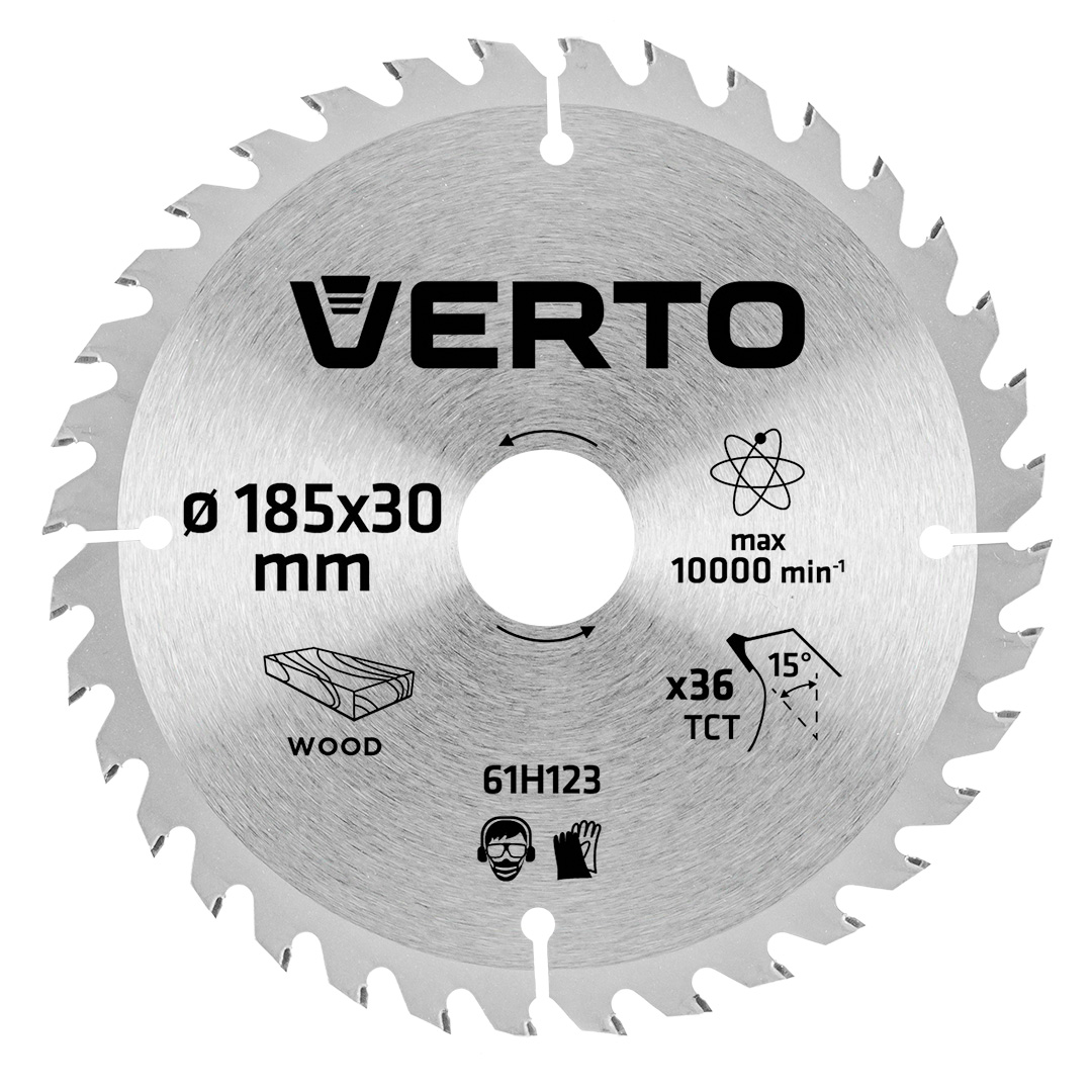 TOP-61H123--Tarcza do pilarki, widiowa, 185 x 30 mm, 36 zębów,  grubość tarczy 1.5 mm, grubość zęba 2.3 mm, redukcje: 30 x 16 mm, 30 x 20 mm, 30 x 25.4 mm