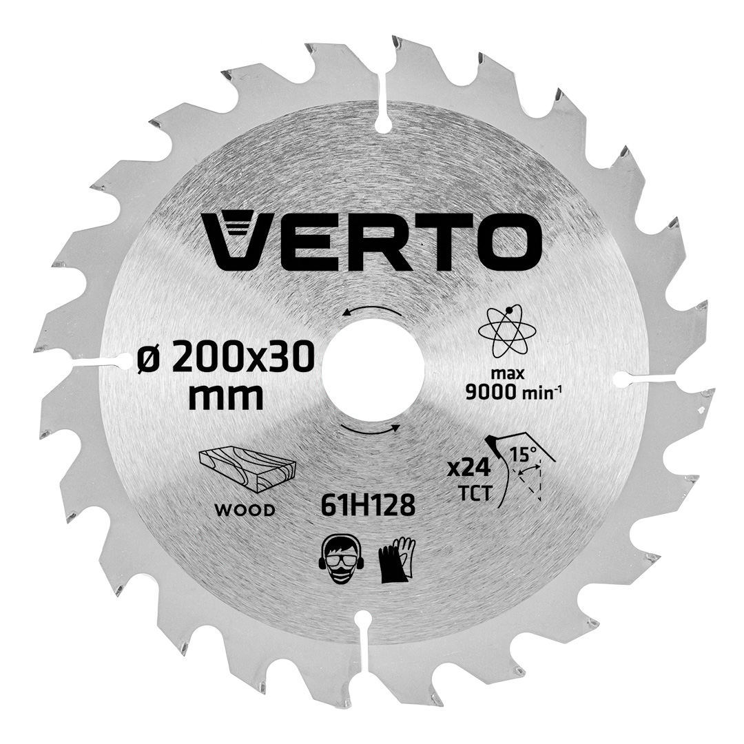 TOP-61H128--Tarcza do pilarki, widiowa, 200 x 30 mm, 24 zęby,  grubość tarczy 1.6 mm, grubość zęba 2.4 mm, redukcje: 30 x 16 mm, 30 x 20 mm, 30 x 25.4 mm