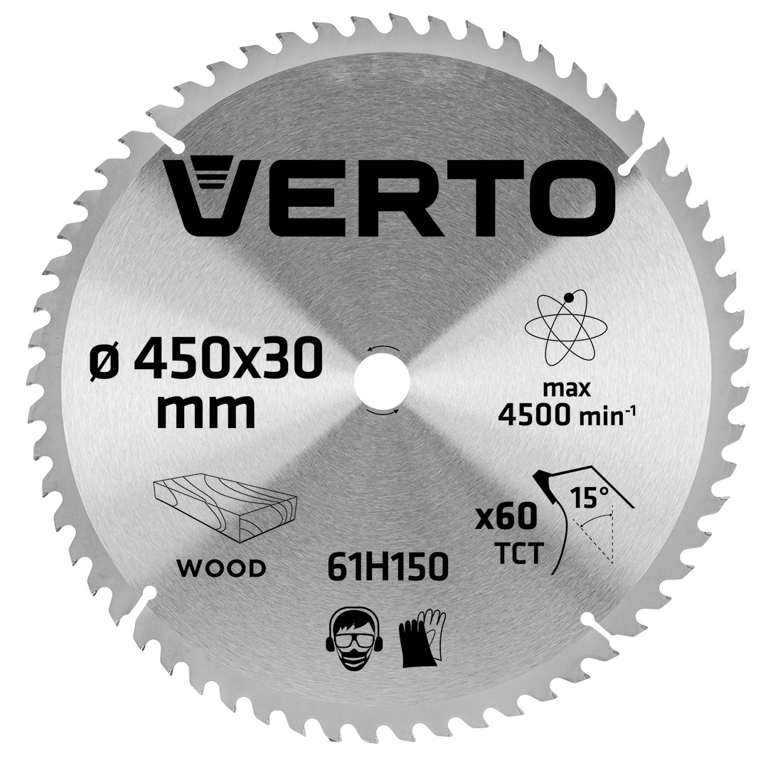 TOP-61H150--Tarcza do pilarki, widiowa, 450 x 30 mm, 60 zębów,  grubość tarczy 2.5 mm, grubość zęba 3.5 mm, redukcje: 30 x 16 mm, 30 x 20 mm, 30 x 25.4 mm