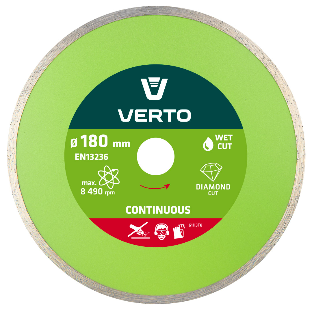 TOP-61H3T8--Tarcza diamentowa 180 x 22.2 mm, pełna,  segment (H x W) 6.0 x 2.0 mm