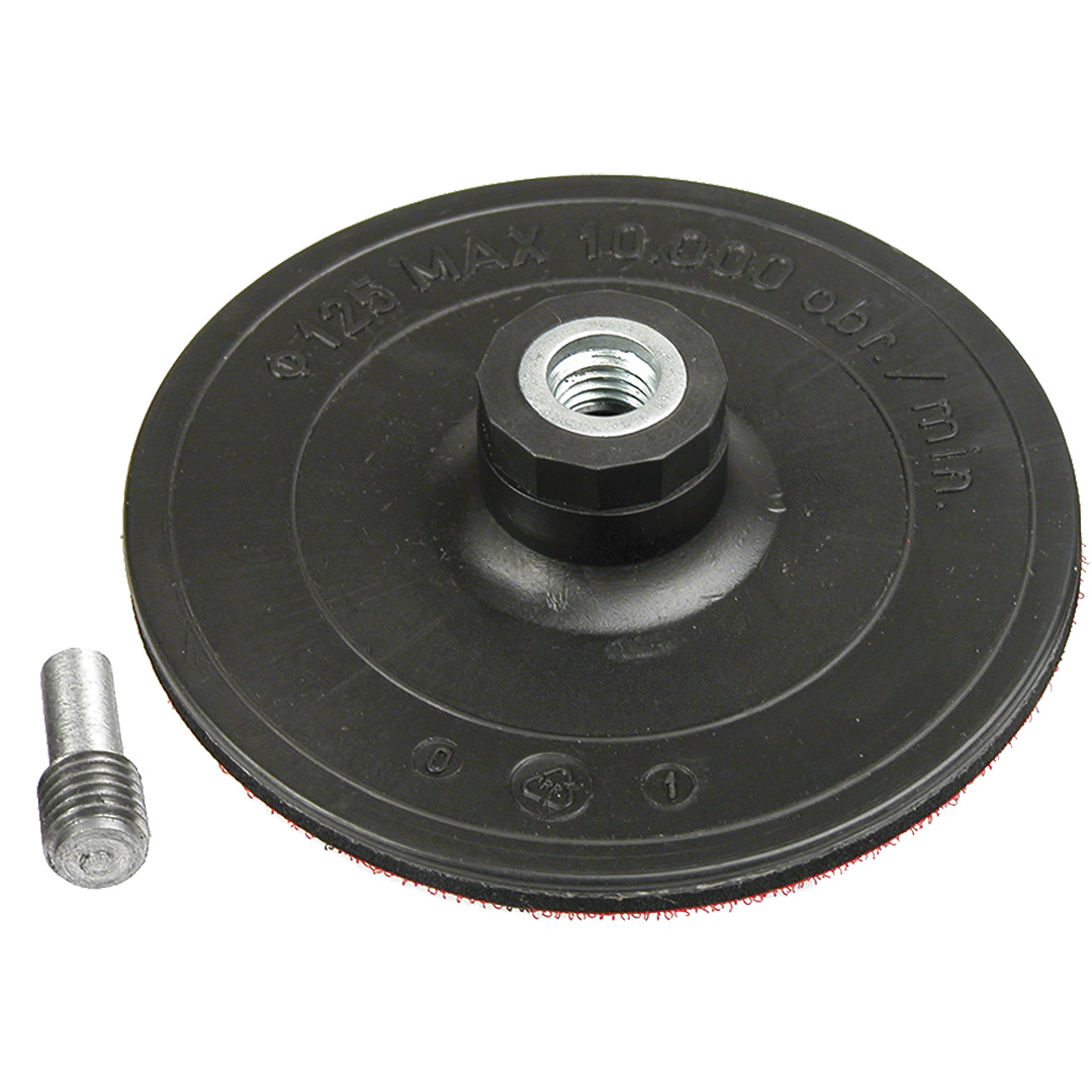 TOP-61H740--Tarcza elastyczna z rzepem 125 mm x M14 + trzpień