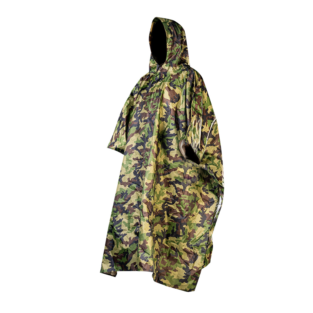 TOP-63-132--Peleryna przeciwdeszczowa materiał poliester 210D, boczne zapięcia, 3 w 1 poncho, tarp, mata