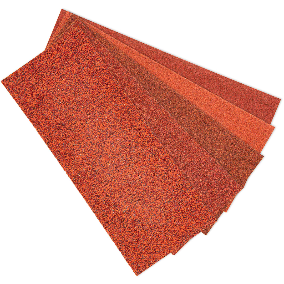 TOP-63H654--Papier ścierny 93 x 230 mm, K60, K80, K100x2, 120, 180, zestaw 5 szt.