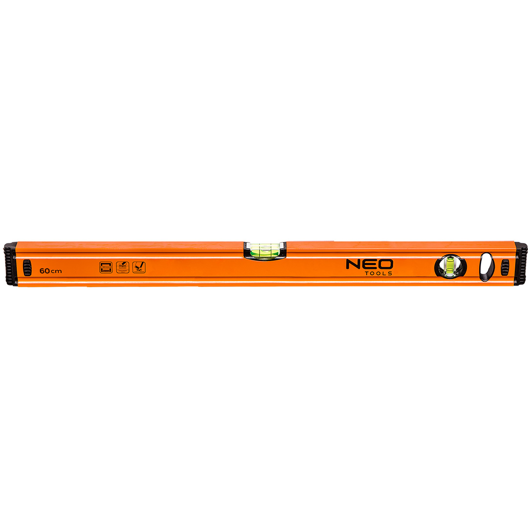 TOP-71-062--Poziomnica aluminiowa 60 cm, 2 libelle, grubość profilu 1.5 mm, frezowana powierzchnia, dokładność 