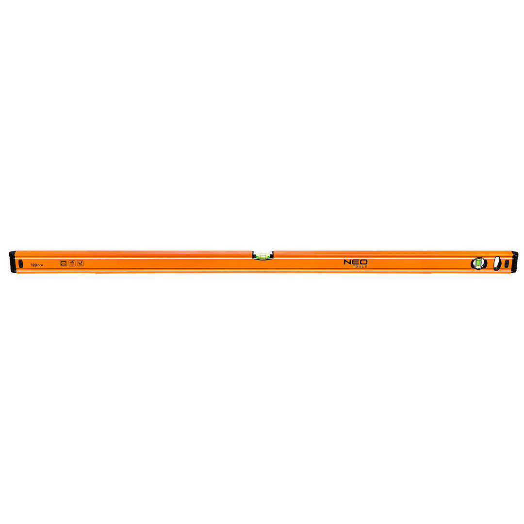 TOP-71-065--Poziomnica aluminiowa 120 cm, 2 libelle, grubość profilu 1.5 mm, frezowana powierzchnia, dokładność 