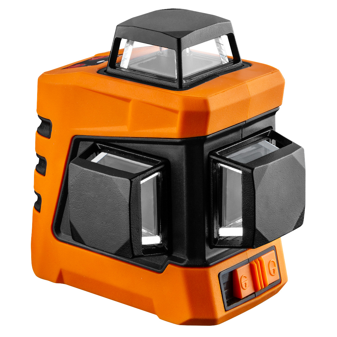 TOP-75-103--Laser płaszczyznowy 15 m 3D, czerwony, 360° w trzech płaszczyznach, z etui i uchwytem magnetycznym, zasięg  promień 15 m, czerwony laser  długość fali świetlnej lasera 620-650 nm, dokładność samopoziomowania +/- 0,3 mm, zakres samopoziomowania 4°, kl