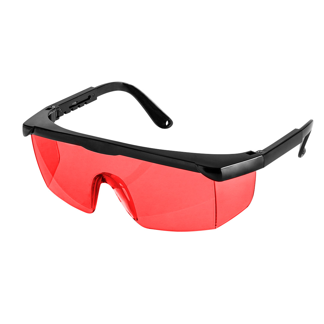 TOP-75-120--Okulary wzmacniające widoczność lasera czerwone, wykonane z tworzywa