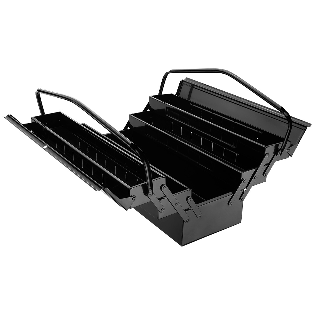 TOP-79R101--Skrzynka narzędziowa 53 x 20 x 21 cm, metalowa, 7 częściowa, masa 4.4 kg