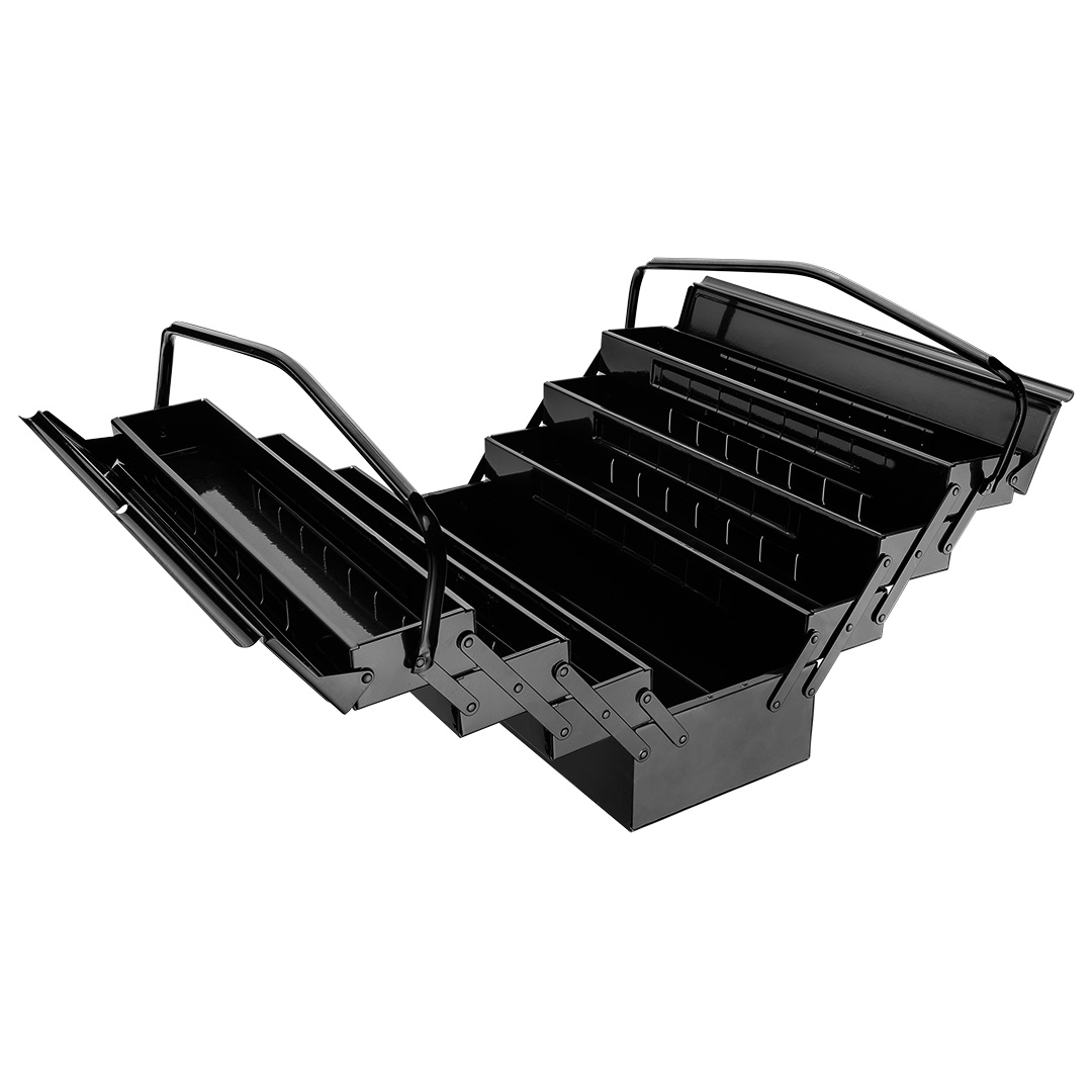 TOP-79R102--Skrzynka narzędziowa 53 x 20 x 27,2 cm, metalowa, 7 częściowa, masa 5.5 kg
