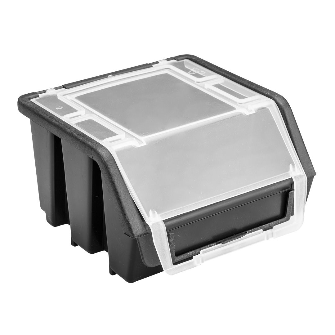 TOP-79R167--Pojemnik magazynowy, 11.6 x 11.2 x 7.5 cm, wykonany z tworzywa sztucznego, odpinana pokrywka.