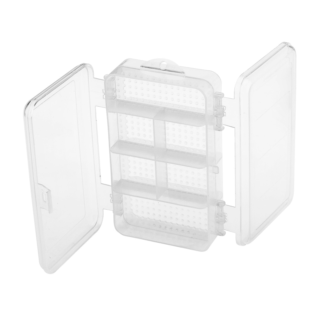 TOP-79R174--Organizer 15.2 x 9.5 x 4.2 cm, wykonany z tworzywa sztucznego, 10 przegród, plastikowe zapięcia.