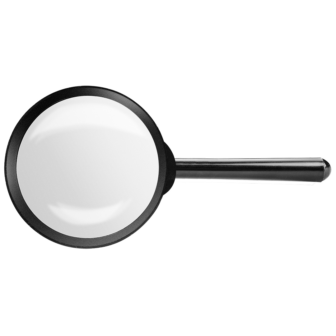 TOP-79R290--Szkło powiększające, plastikowy uchwyt, średnica 90 mm, 3 dioptrie