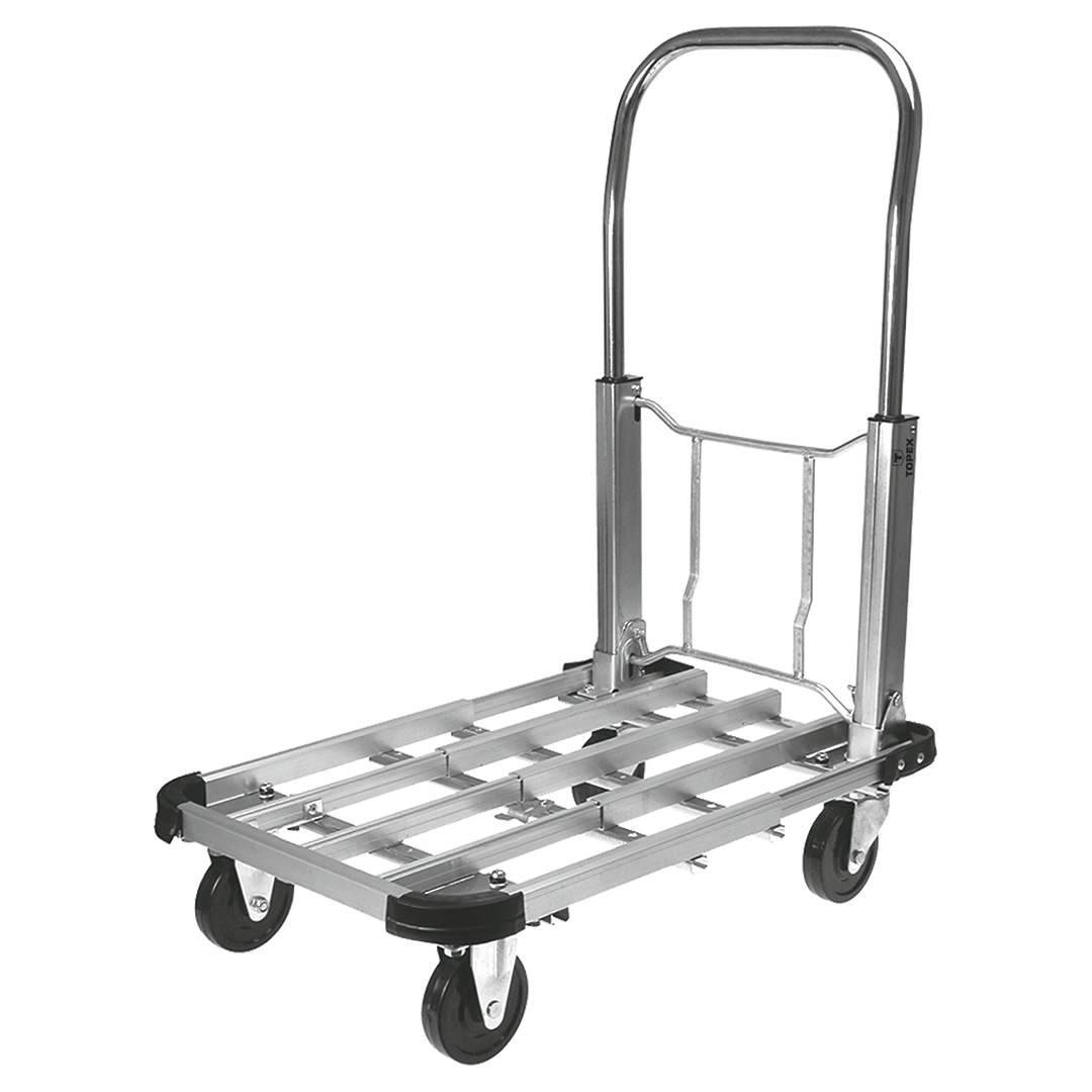 TOP-79R300--Wózek transportowy, składany, (LxW) 70 x 42 cm, aluminiowy, ładowność maksymalna 150 kg, masa 7.5 kg