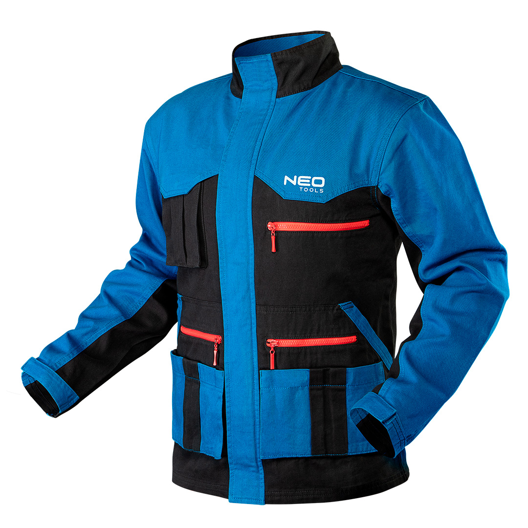 TOP-81-215-S--Bluza robocza, HD+, rozmiar S, 100% bawełna, 275 g/m2,  wielofunkcyjne kieszenie, kieszenie zapinane na suwak lub rzep, plisa zakrywająca suwak, wszywka identyfikacyjna, regulacja obwodu mankietu, wysoka stójka, certyfikat CE