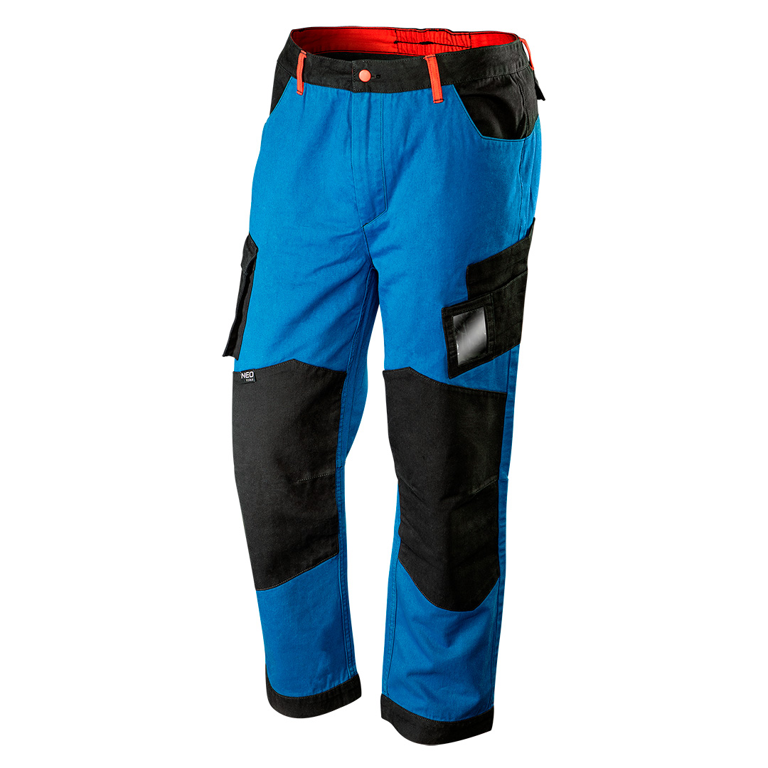 TOP-81-225-XXL--Spodnie robocze HD+, rozmiar XXL, 100% bawełna, 275 g/m2,  wielofunkcyjne kieszenie, kieszeń na identyfikator, wzmocnione kolana z kieszenią na nakolanniki, elastyczny pas, certyfikat CE