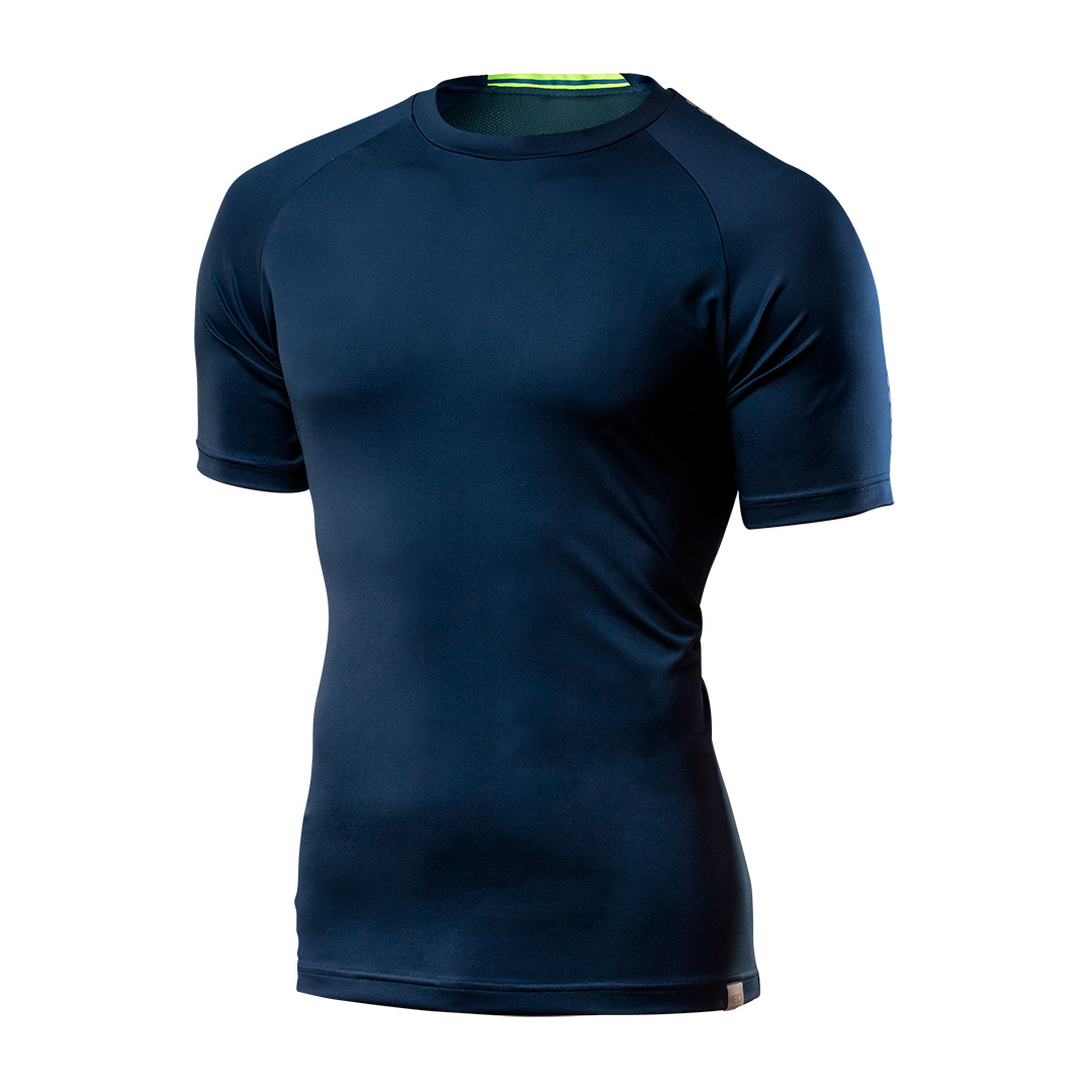 TOP-81-614-S--T-shirt funkcyjny PREMIUM, rozmiar S, 92% poliester, 8% elastan, 220 g/m2, dzianina funkcyjna, panel z gęstej siatki na plecach zwiększający cyrkulację powietrza, elastyczna wstawka w kołnierzyku ułatwiający zakładanie, reglanowe rękawy, odblaskowy n