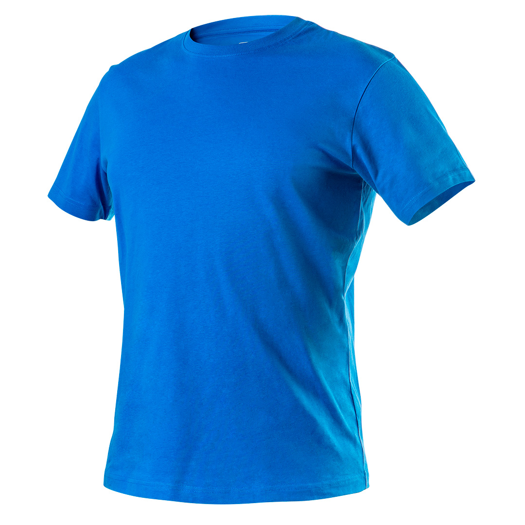 TOP-81-615-S--T-shirt roboczy niebieski HD+, rozmiar S, 100% bawełna, 180g/m2, certyfikat CE