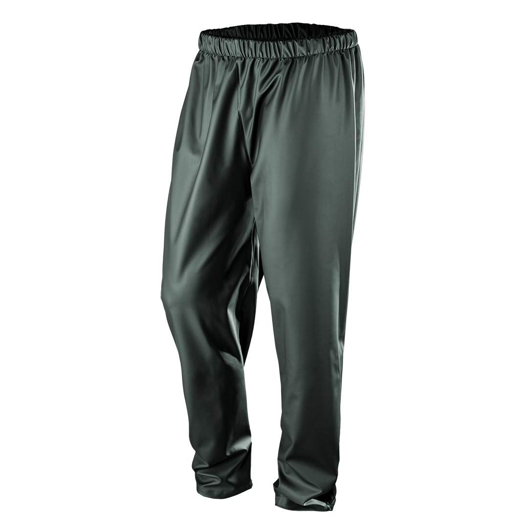 TOP-81-811-XL--Spodnie przeciwdeszczowe PU/PVC, EN 343, gramatura 310 g/m2, regulowany obwód nogawki, guma w pasie, wszywka identyfikacyjna, certyfikat CE, rozmiar XL