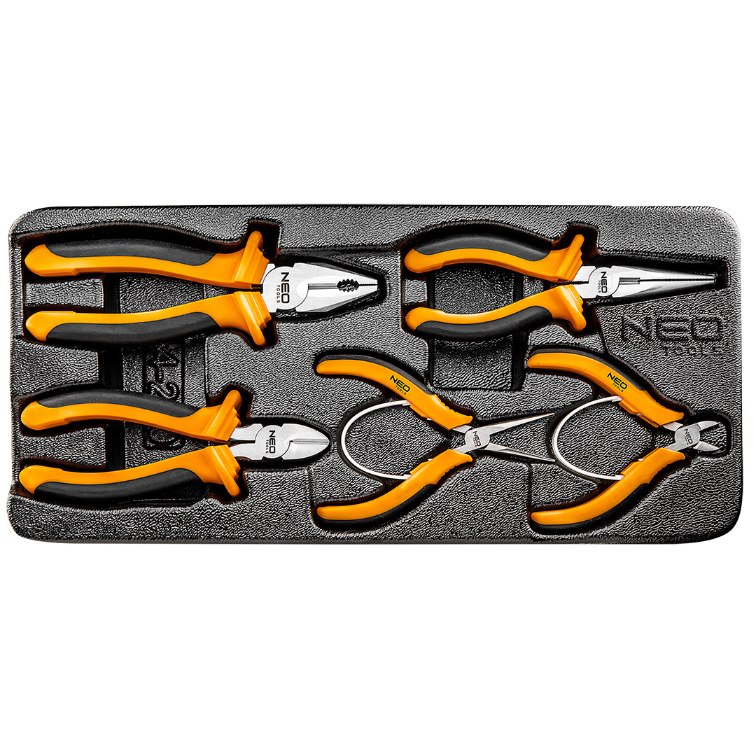TOP-84-230--Szczypce, zestaw 5 szt., (nr. ref. 84-230) szczypce uniweralne 160mm, 55-60 HRC, DIN 5746, szczypce boczne 160mm, 55-60 HRC, DIN 5749, szczypce wydłużone prost 160mm, 55-60 HRC, DIN 5745, szczypce precyzyjne boczne 110mm, szczypce precyzyjne wydłużon