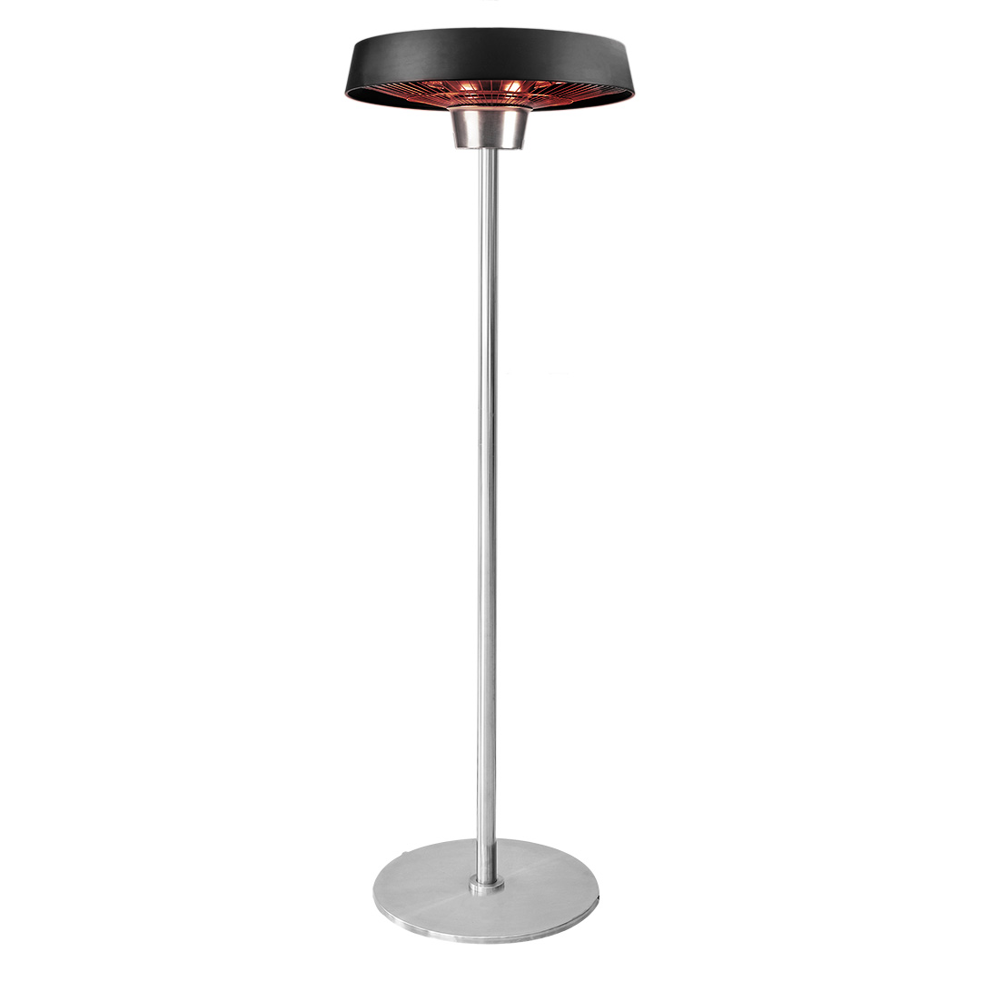 TOP-90-036--Promiennik stojący 1000W/2000W, aluminowy, IP34, element grzejny halogen lamp, wysokość 2,1 m, bez pilota, włącznik