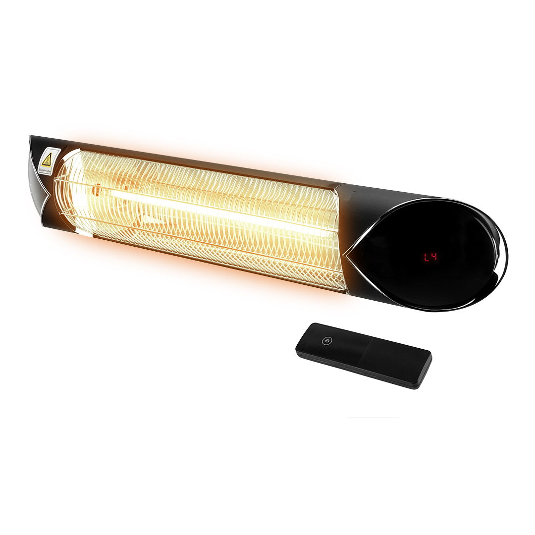 TOP-90-039--Przemysłowy promiennik do zastosowania na zewnątrz (idelany do restauracji), element grzejny carbon infrared heating lamp, bardzo szybki w grzaniu i efektywny, energooszczędny, pilot, timer, IP55, powierzchnia grzania 16-32 m2, montaż na suficie lub 