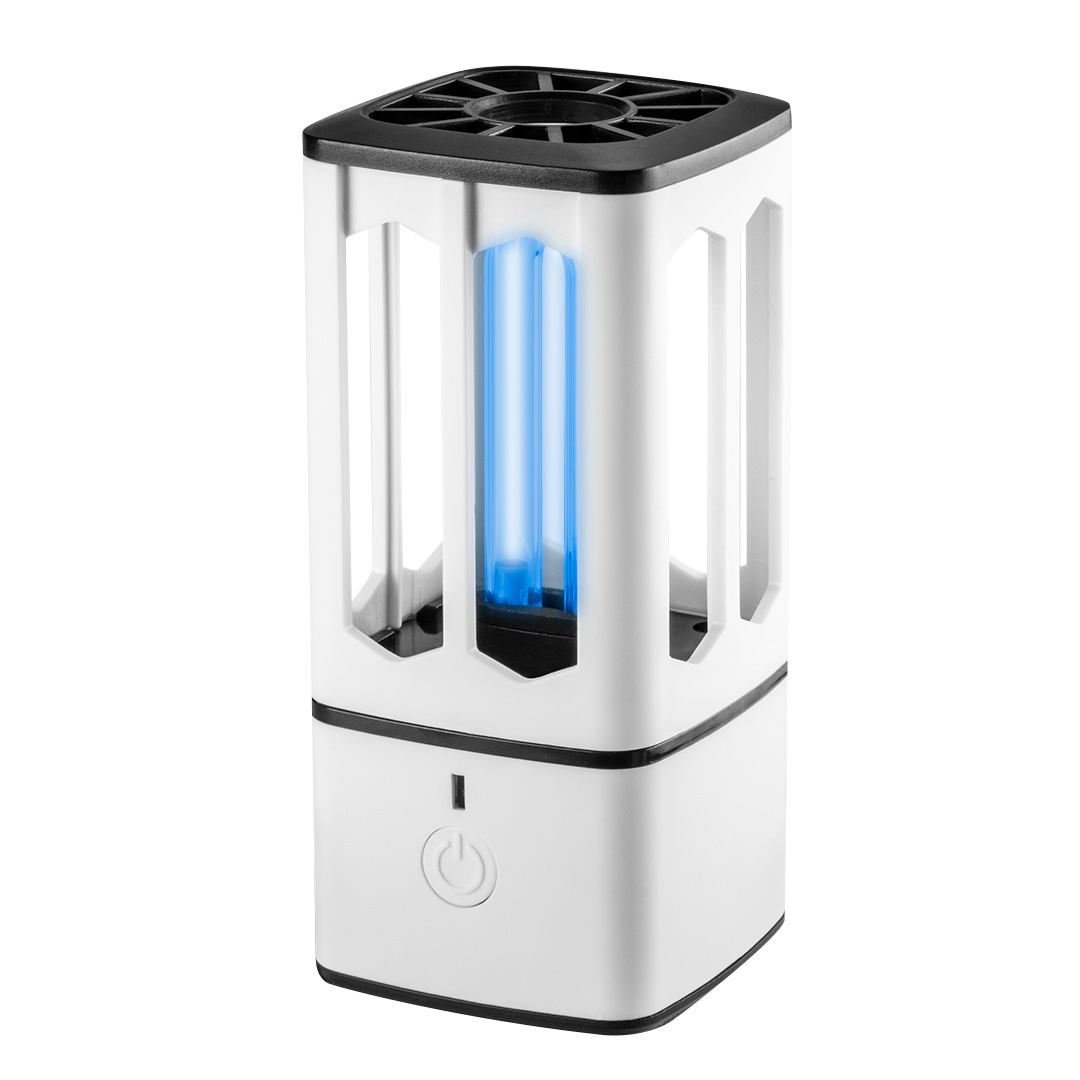 TOP-90-132--Lampa UVC dezynfekująca, bakteriobójcza, wirusobójcza, ozonowanie, 3.8W, 5V, do dezynfekcji szafy, samochódu, do dezynfekcji przedmiotów (np. smartfony, laptopy), zabija bakterie, wirusy, roztocza, brzydkie zapachy, z funkcją ozonowania, z opóźnionym