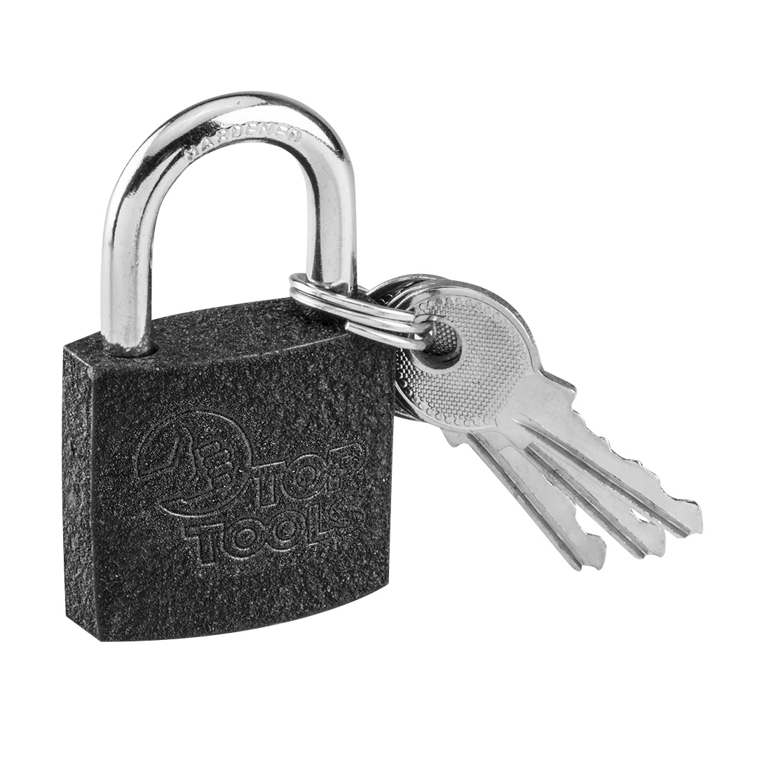 TOP-90U300--Kłódka 30 mm, 3 klucze, żeliwna, (LxWxH) 32 x 28 x 13 mm, średnica jarzma 4.5 mm