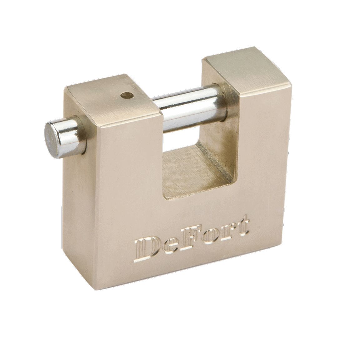 TOP-90U330--Kłódka trzpieniowa, 50 mm, 3 klucze, (LxWxH) 50 x 45 x 20 mm, O jarzma 9 mm, żeliwna, mosiężny zamek