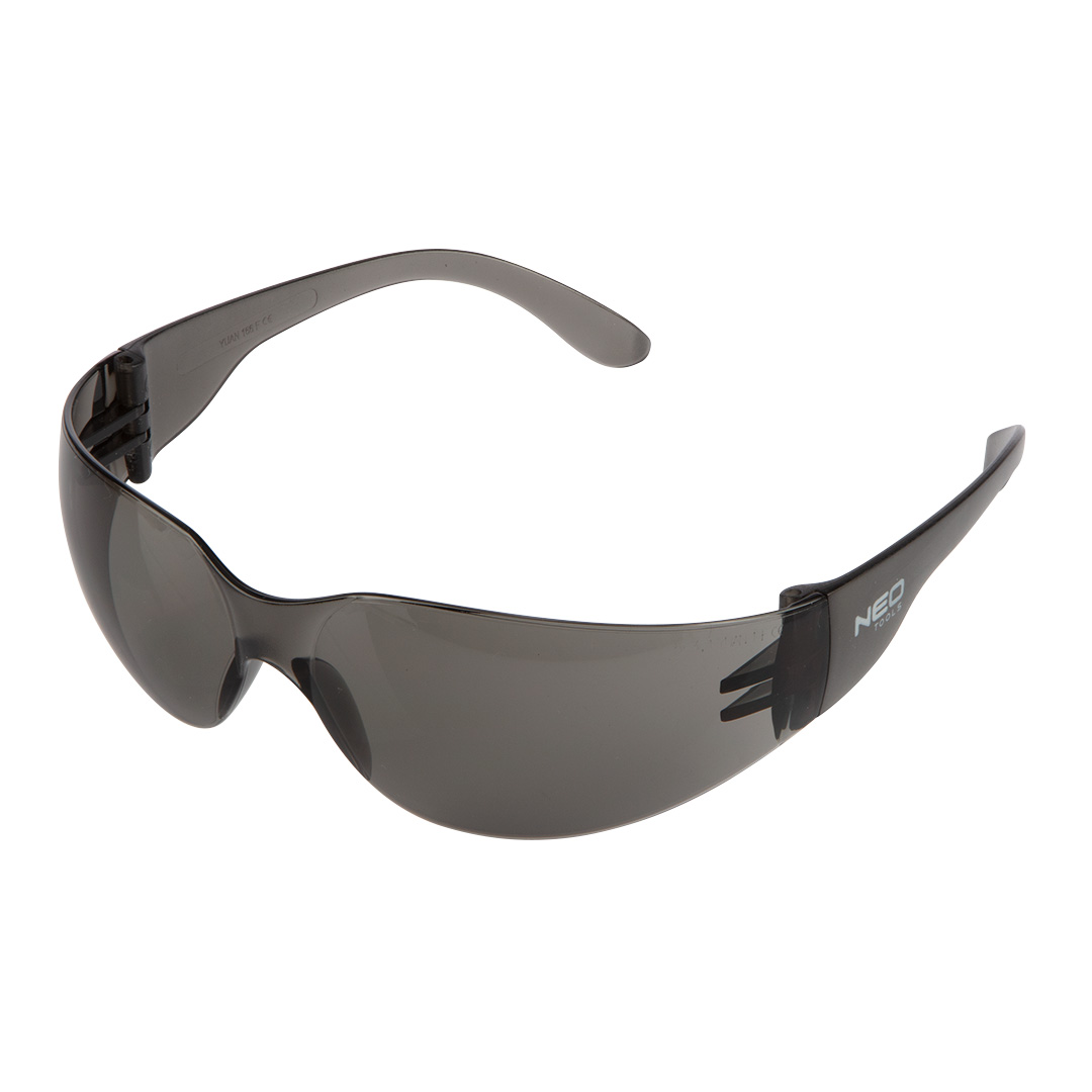 TOP-97-504--Okulary ochronne, przyciemniane soczewki, klasa odporności F (odporność na uderzenie cząstkami o dużej prędkości (do 45 m/s) przy niskiej energii uderzenia), Filtr UV 5C-3,1- ochrona przed olśnieniem słonecznym bez wymagań podczerwieni , lepsze rozpo