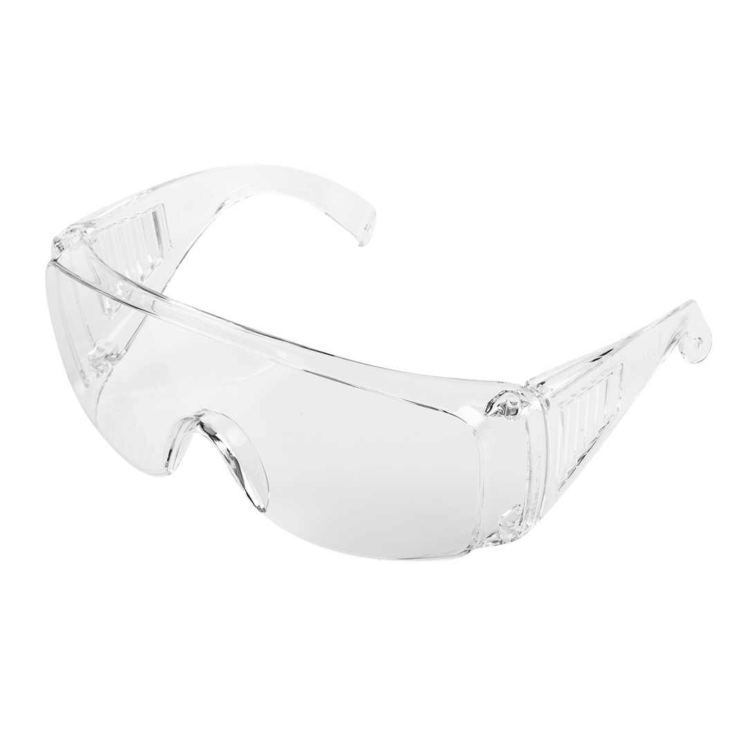 TOP-97-508--Okulary ochronne, białe soczewki, klasa odporności F (odporność na uderzenie cząstkami o dużej prędkości (do 45 m/s) przy niskiej energii uderzenia), Filtr UV 2C-1,2- ochrona przed promieniowanie UV , lepsze rozpoznawanie kolorów, stopień zaciemnieni
