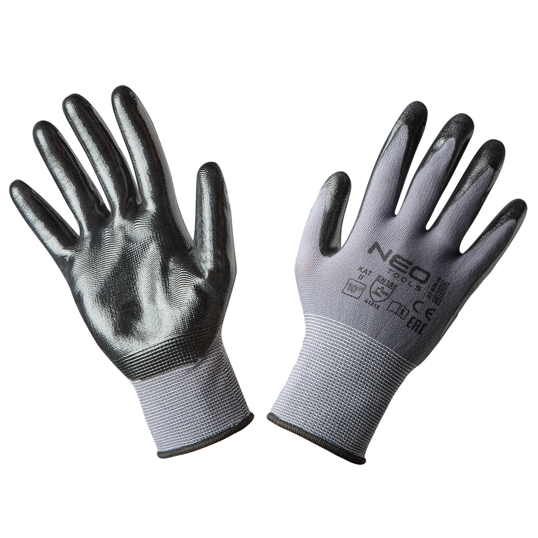 TOP-97-616-10--Rękawice robocze, nylon pokryty nitrylem, 4131X, rozmiar 10, materiał główny: nylon, pokrycie: nitryl, odporność na ścieranie (od 0 do 4) 4, odporność na przecięcie ostrym przedmiotem (od 0 do 5) 1, odporność na rozdzieranie (od 0 do 4) 3, odporność 