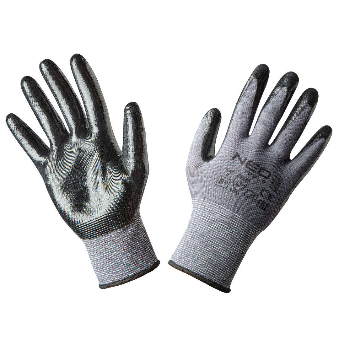 TOP-97-616-8--Rękawice robocze, nylon pokryty nitrylem, 4131X, rozmiar 8, materiał główny: nylon, pokrycie: nitryl, odporność na ścieranie (od 0 do 4) 4, odporność na przecięcie ostrym przedmiotem (od 0 do 5) 1, odporność na rozdzieranie (od 0 do 4) 3, odporność n
