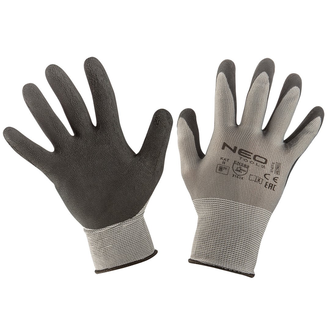 TOP-97-617-8--Rękawice robocze, nylon pokryty lateksem (foam), 3141X, rozmiar 8, materiał główny: nylon, pokrycie: lateks spieniony, odporność na ścieranie (od 0 do 4) 2, odporność na przecięcie ostrym przedmiotem (od 0 do 5) 1, odporność na rozdzieranie (od 0 do 