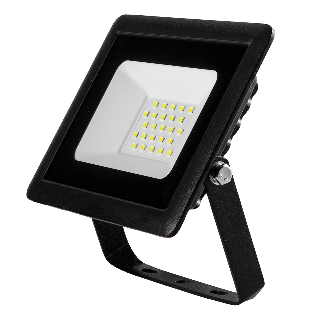 TOP-99-051--Reflektor NEO moc 20W, 1600 lumenów, 230V 50Hz, SMD LED, czas pracy 30 000h, 6500K, aluminiowy korpus, IP65, CRI Ra  70, kąt świecenia 100 stopni, ON/OFF  15 000 cykli, przewód 15 cm, temperatura pracy -40  +50, współczynnik mocy > 0.8, czas rozpa