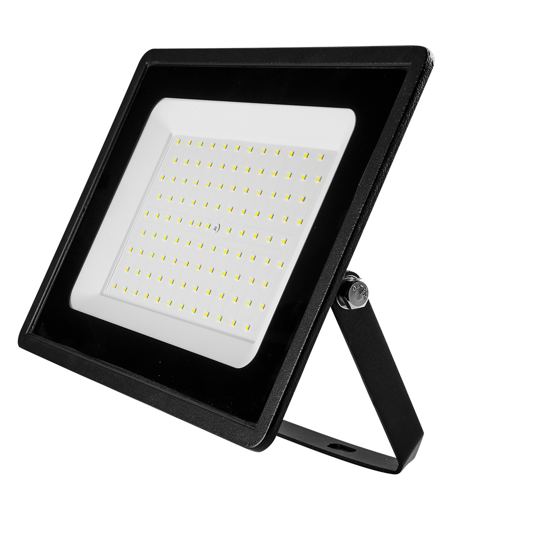 TOP-99-054--Reflektor NEO moc 100W, 8000 lumenów, 230V 50Hz, SMD LED, czas pracy 30 000h, 6500K, aluminiowy korpus, IP65, CRI Ra  70, kąt świecenia 100 stopni, ON/OFF  15 000 cykli, przewód 30 cm, temperatura pracy -40  +50, współczynnik mocy > 0.9, czas rozp