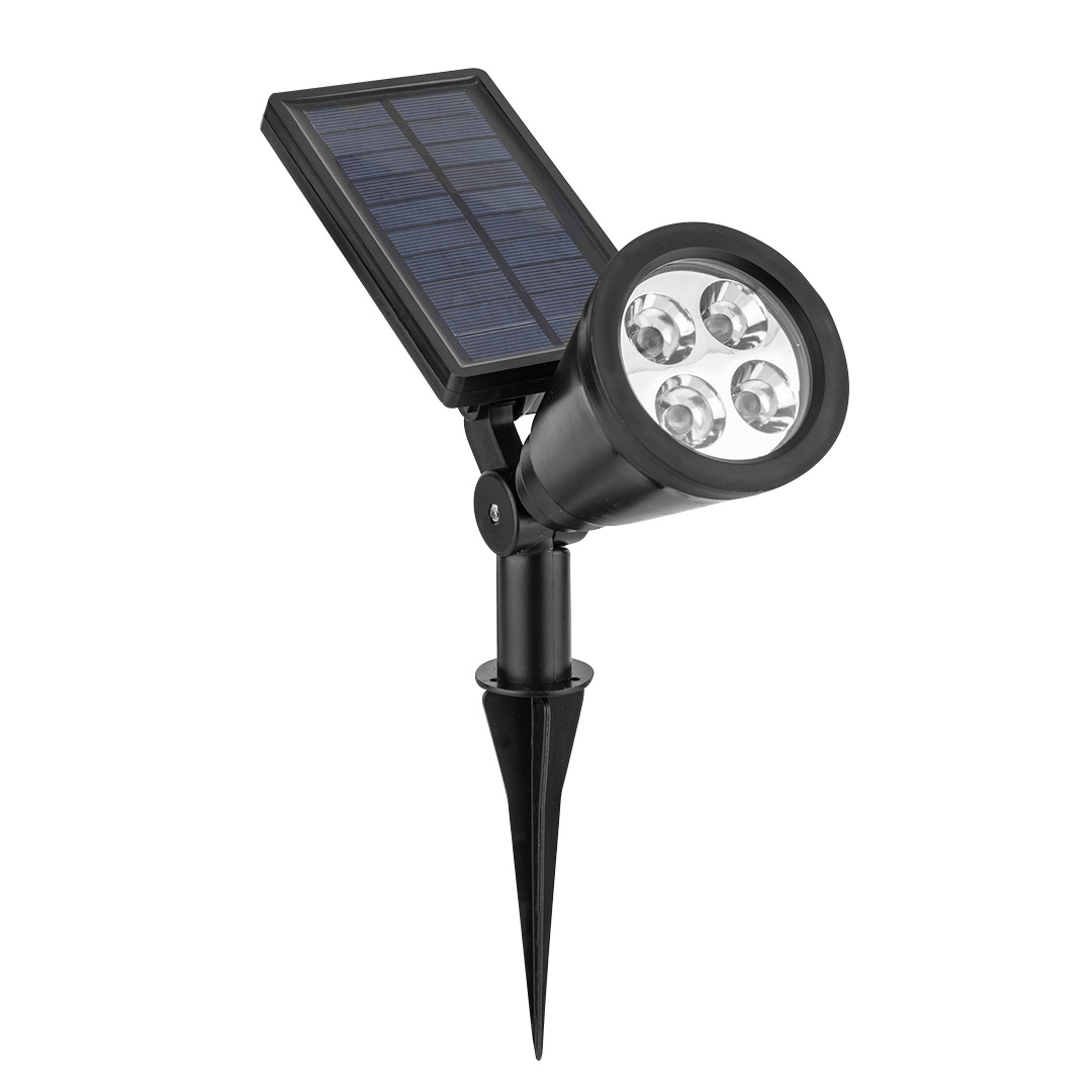 TOP-99-085--Lampa solarna 180 lm, LED, akumulator  Li ion 3.7 V 2200mAh, materiał PP, czas pracy 8-10h, czas ładowania 6-8h, 7500 K, IP44, czujnik zmierzchu, solar panel 5.5V/270mA, certyfikaty CE i ROHS, rozmiar 260x280x87