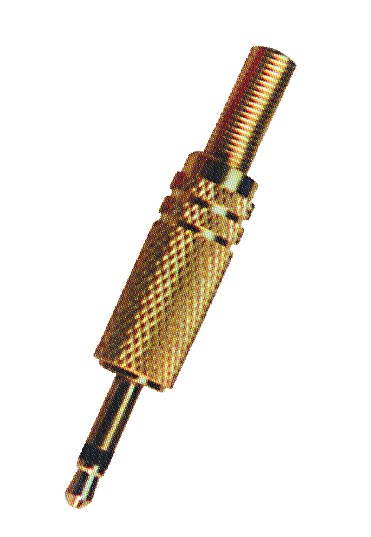 LEC-WTY0013--Wtyk minijack 3.5mm, mono, metal, pozłacany Min. zam&amp;oacute;wienie: 25szt.