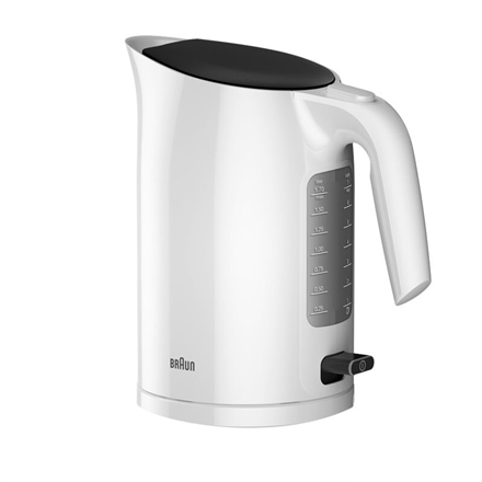 WK3100WH--Braun Kettle WK3100WH PurEase Standard, 2200 W, 1.7 L, Plastic, 360° rotational base, White