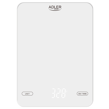 ad 3177w--Adler Kitchen Scale AD 3177w Maximum weight (capacity) 10 kg, Accuracy 1 g, White