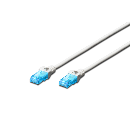 DK-1511-020/WH--Digitus CAT 5e U-UTP Patch cord, PVC AWG 26/7, Modular RJ45 (8/8) plug, 2 m, White