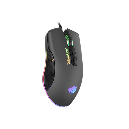 NFU-1699--Fury Gaming Mouse Fury Scrapper Wired, 500-6400 DPI, Black