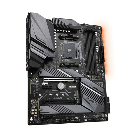 X570S GAMING X--Gigabyte X570S GAMING X 1.0 M/B Processor family AMD, Processor socket AM4, DDR4 DIMM, Memory slots 4, Supported hard disk drive interfaces 	SATA, M.2, Number of SATA connectors 6, Chipset AMD X570, ATX