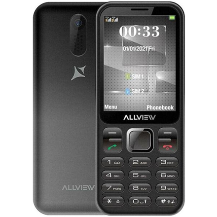 M20LUNA--Allview M20 Luna Black, 2.8 ", 240 x 320 pixels, 32 MB, Dual SIM, micro-SIM and nano-SIM, Bluetooth, Built-in camera, Main camera 1.3 MP, 1750 mAh