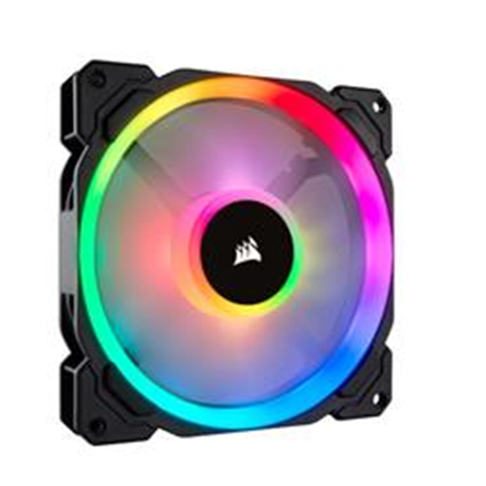 CO-9050073-WW--Corsair Dual Light Loop RGB LED PWM Fan LL140 RGB