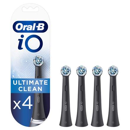 iO refill Ultimate Clean Black--Oral-B Toothbrush replacement iO Ultimate Clean Heads, For adults, Number of brush heads included 4, Black