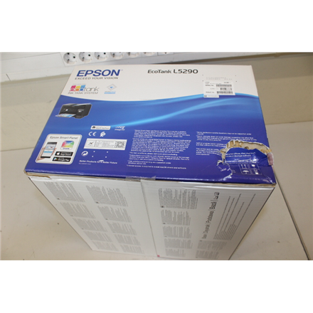 C11CJ65403SO--SALE OUT. Epson EcoTank L5290, 4-in-1, Print, Scan, Copy, Fax Epson Multifunctional printer EcoTank L5290 Contact image sensor (CIS), 4-in-1, Wi-Fi, Black, DAMAGED PACKAGING