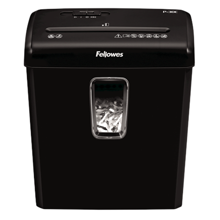 6008101--Fellowes Cross-Cut P-30C Paper shredding, Credit cards shredding, Traditional