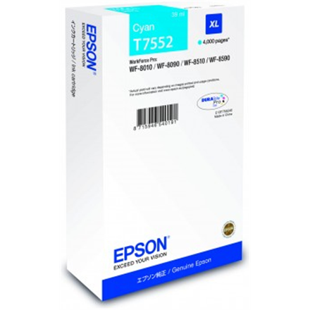 C13T755240--Epson T7552 XL Ink Cartridge, Cyan